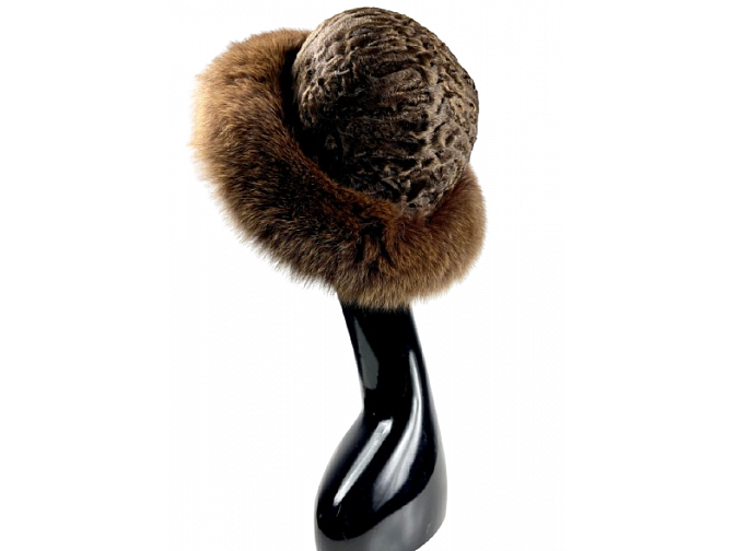 Rudos spalvos elegantiška skrybėlė moterims | 54-55 cm