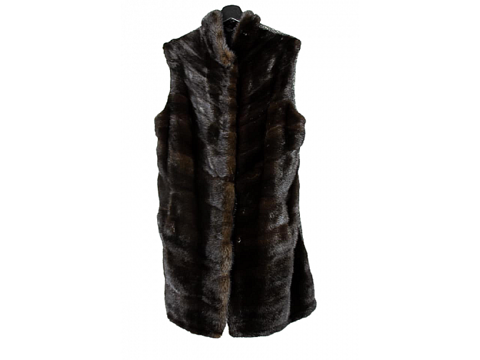 Šilta vilnos ir natūralaus kailio liemenė